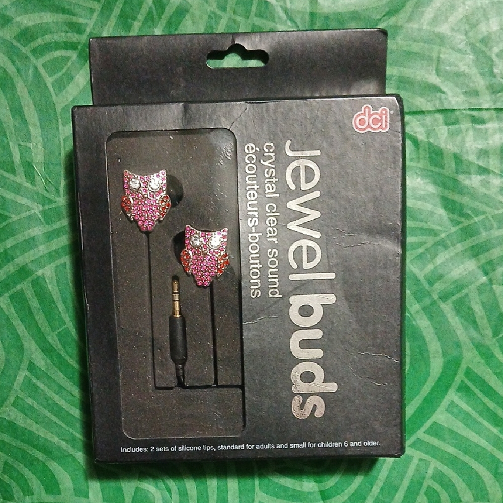 🍊3/$15🍊 DCI Jewel Buds Pink Owl Earbuds